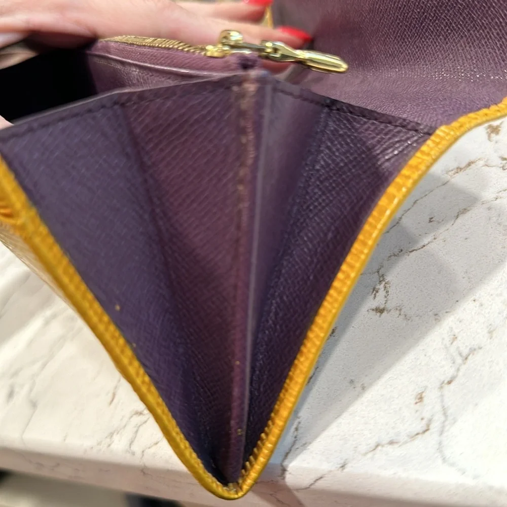 Louis Vuitton Yellow and Purple Clutch